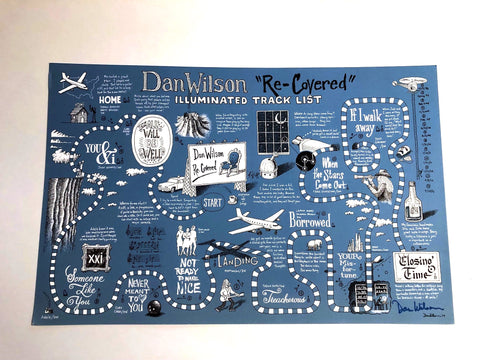 *NEW* Dan Wilson - Re-Covered  Illuminated Track List Poster (Autographed)